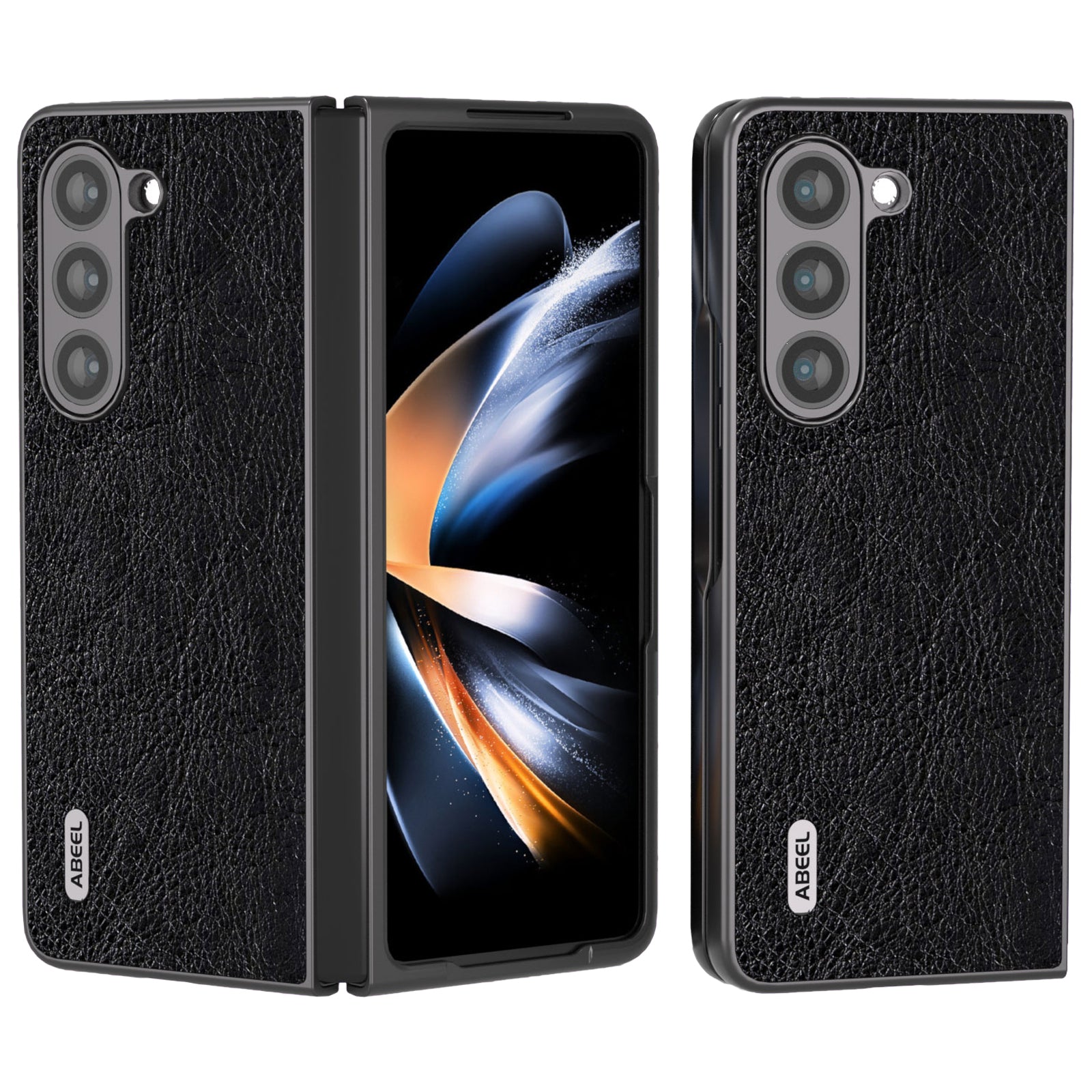 ABEEL telefoncover til Samsung Galaxy Z Fold5 5G Retro Litchi Texture PU lædercoated telefoncover ABEEL telefoncover til Samsung Galaxy Z Fold5 5G Retro Litchi Texture PU lædercoated telefoncover